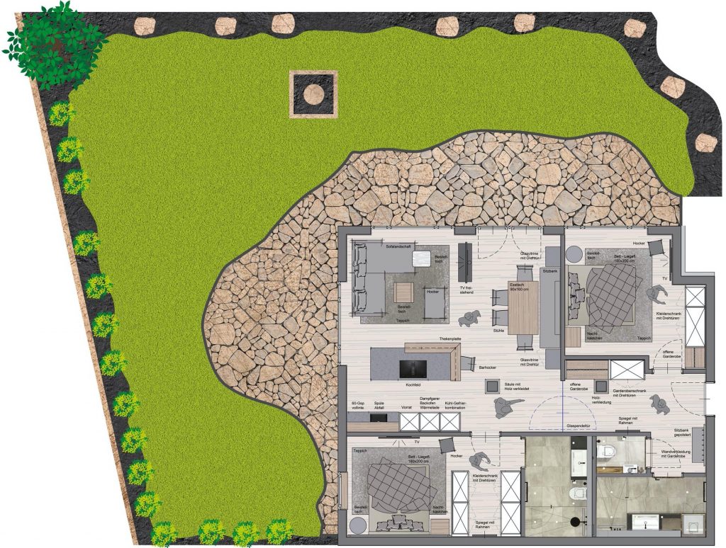 Grundriss Apartment 2